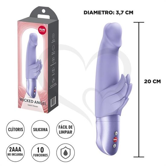 Wicked Angel vibrador doblo funcion clitorial y punto G